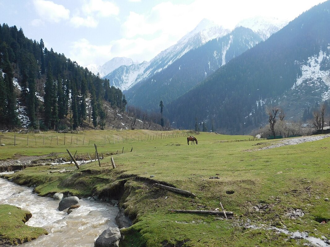 A beautiful mountain valley in Kashmir